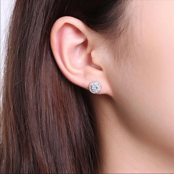 Gold Plated CZ Earrings - Picture 5 of 5